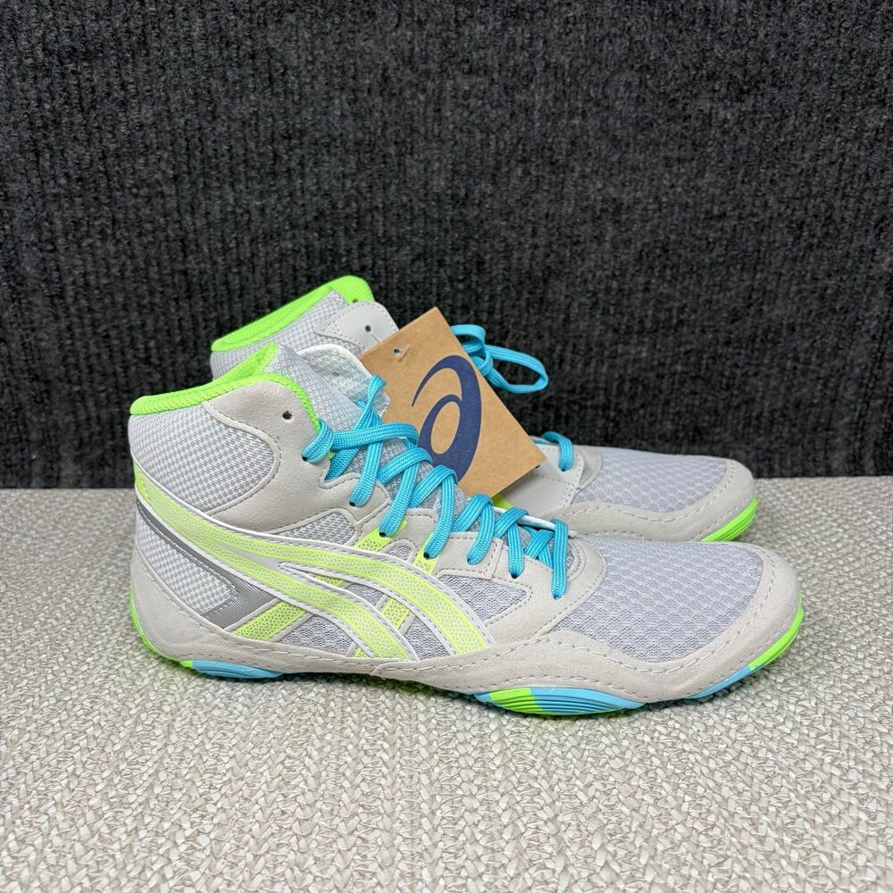 NEW ASICS Snapdown 4 Wrestling Shoes Grey Lime Burst Men’s Size 9